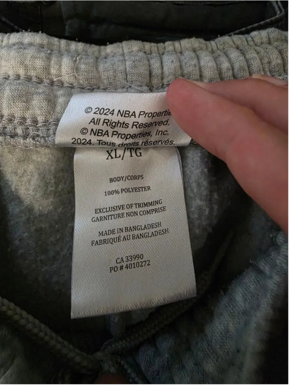 Men's NBA Grey Los Angeles Lakers Sweatpants XL - Picture 7 of 7